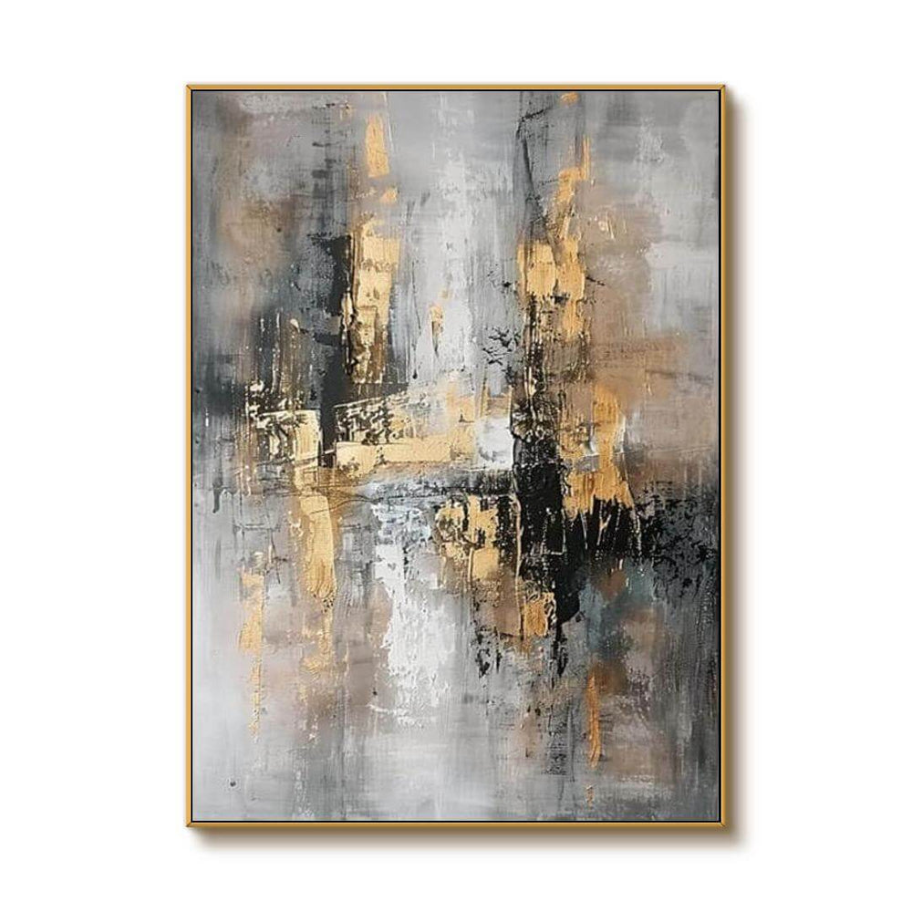 Golden Abstract – Hand-Painted Textured Canvas Art hand-painted wall art