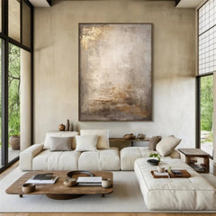Golden Glow – Hand-Painted Abstract Canvas Art