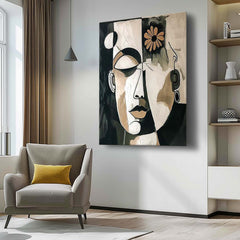 Abstract People Oil Painting On Canvas Original Grim Face Wall Art Modern Painting Home Decor