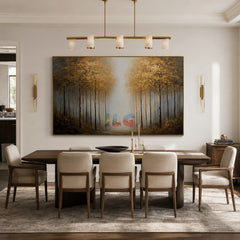 Gilded Forest Passage – Landscape Wall Art