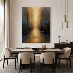 Luminous Stillwater Grove – Landscape Wall Art