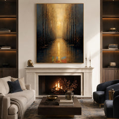 Luminous Stillwater Grove – Landscape Wall Art