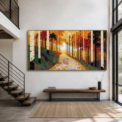 Autumn Birch Trail – Landscape Wall Art