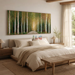 Green Birch Avenue – Landscape Wall Art