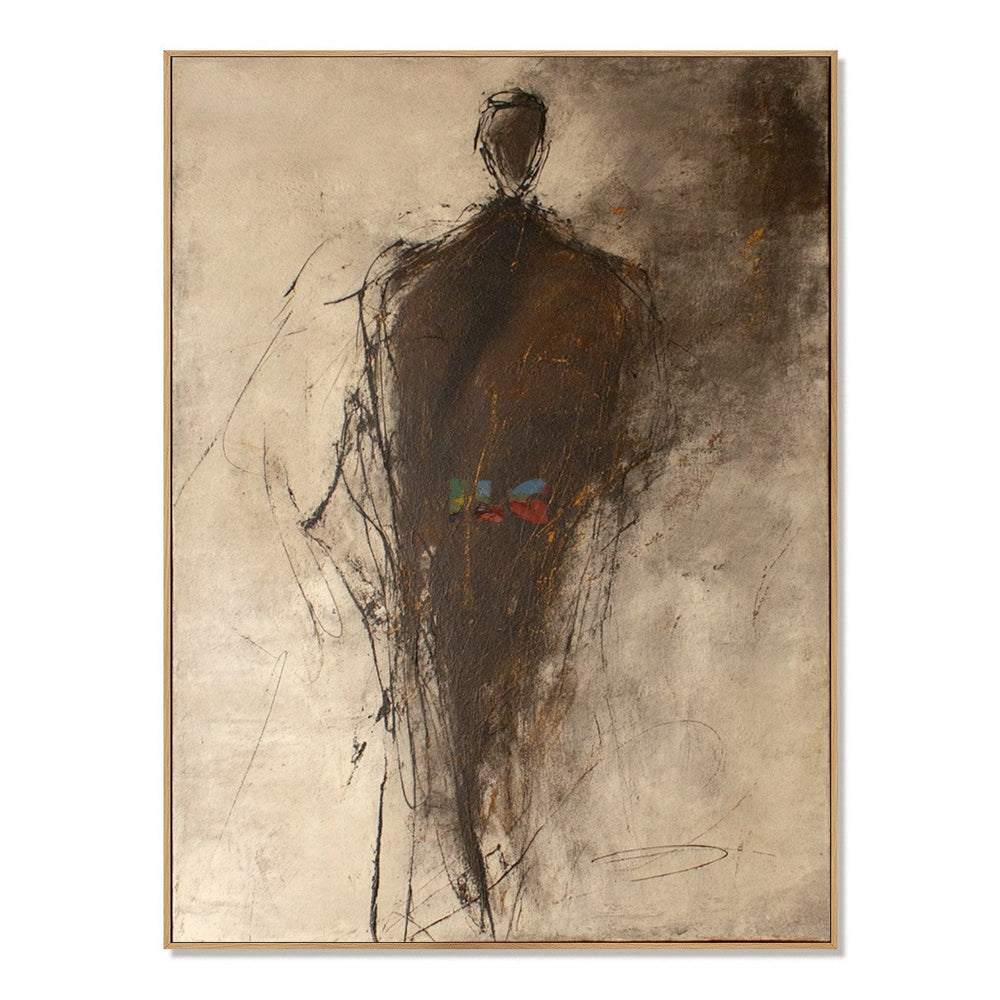 Quiet Shadow Form – Abstract Figure Wall Art hand-painted wall art