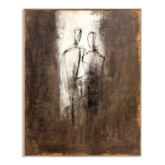 Passing Shadows Duo – Abstract Figure Wall Art hand-painted wall art