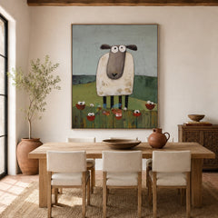 Bloom Meadow Sheep – Farmhouse Animal Wall Art