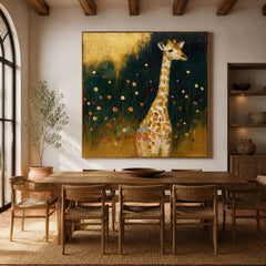 Sunlit Garden Giraffe Portrait – Animal Wall Art