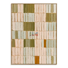 Olive Ivory Rhythm – Neutral Textured Abstract Wall Art hand-painted wall art