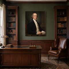 John Jay oil portrait in a traditional study