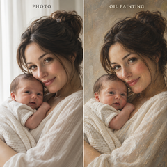 Custom Realistic Portrait from Photo | Hand-Painted Oil Art