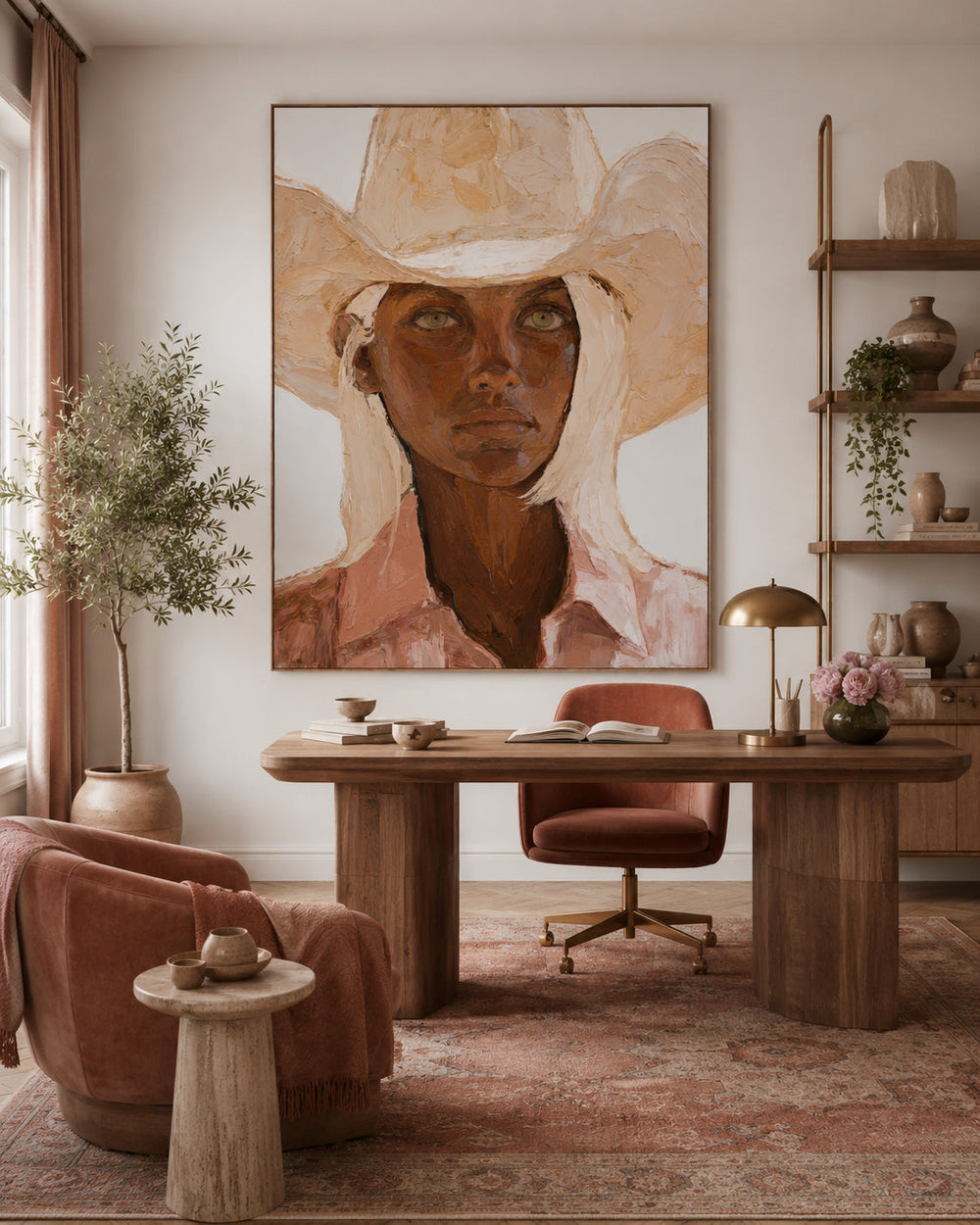 Expressive Figure Painting With Textured Brushstrokes For Gallery Wall