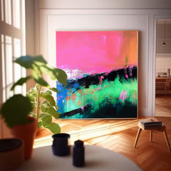 Original Acrylic Painting Wall Art Modern Bold Contrasting Colors Wall Art Abstract Oil Painting On Canvas