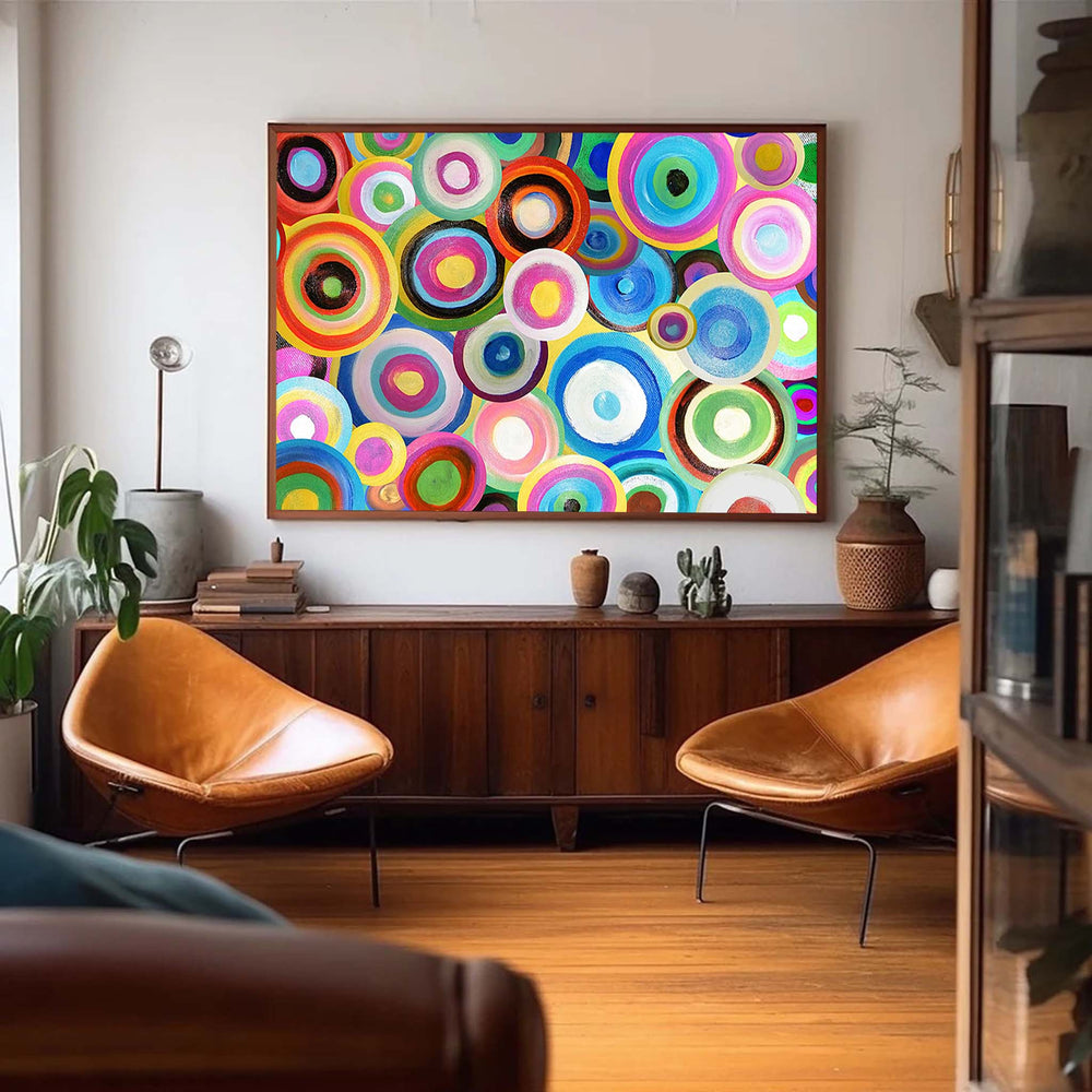 Modern Acrylic Painting Bright Colorful Large Abstract Oil Painting Original Wall Art Home Decoration