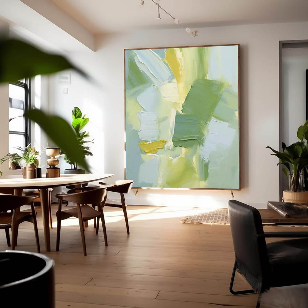 Modern Texture Wall Art Bright Abstract Oil Painting On Canvas Large Original Painting For Living Room