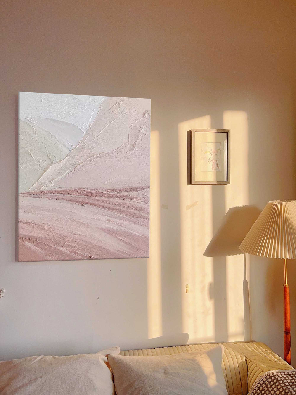 Pink Texture Abstract Art Painting Large Minimalist  Pink Wall Art 3D Texture Art Original Oil Painting