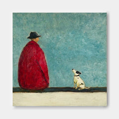 Authentic Expressionist Style Painting Of Person And Pet For Collector And Gift