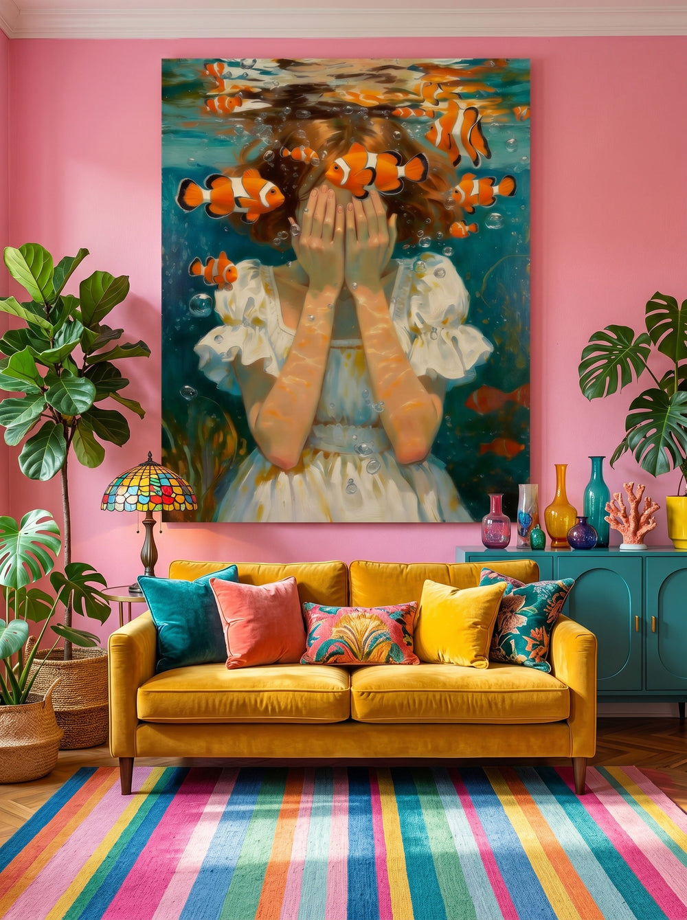 Unique Fantasy Girl Portrait Art Print Ideal Gift For Ocean Lovers And Collectors