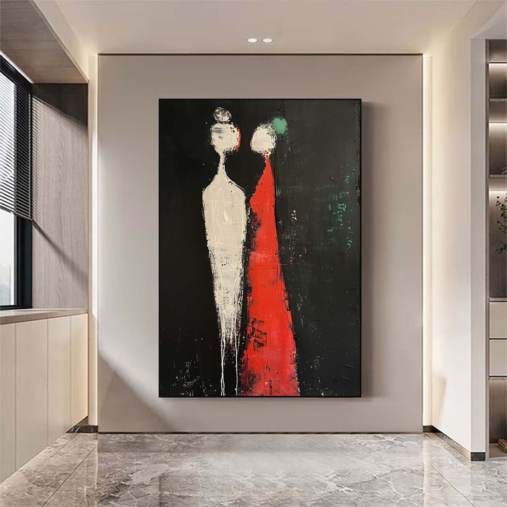 Abstract Couple in Love painting Abstract Figure Canvas Painting Acrylic Contemporary Art Figure