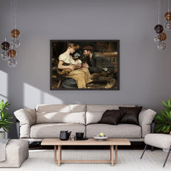 Parents' happiness Oil Painting Reproduction (Jean-Eugène Buland, 1903)