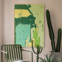 Abstract Texture Green Painitng Large Knife Wall Art Abstract Canvas Art Modern Home Decor