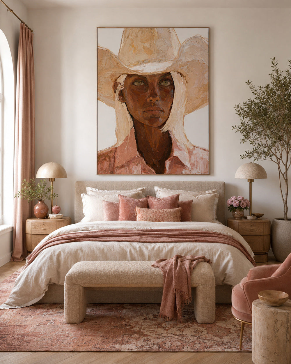 Expressive Figure Painting With Textured Brushstrokes For Gallery Wall