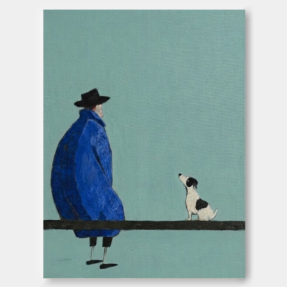 Unique Teal And Blue Wall Art For Living Room And Lounge With Retro Minimalist Feel