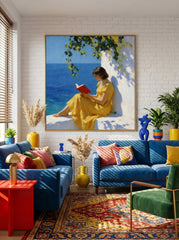 Peaceful Summer Scene Canvas Art For Living Room And Reading Nook