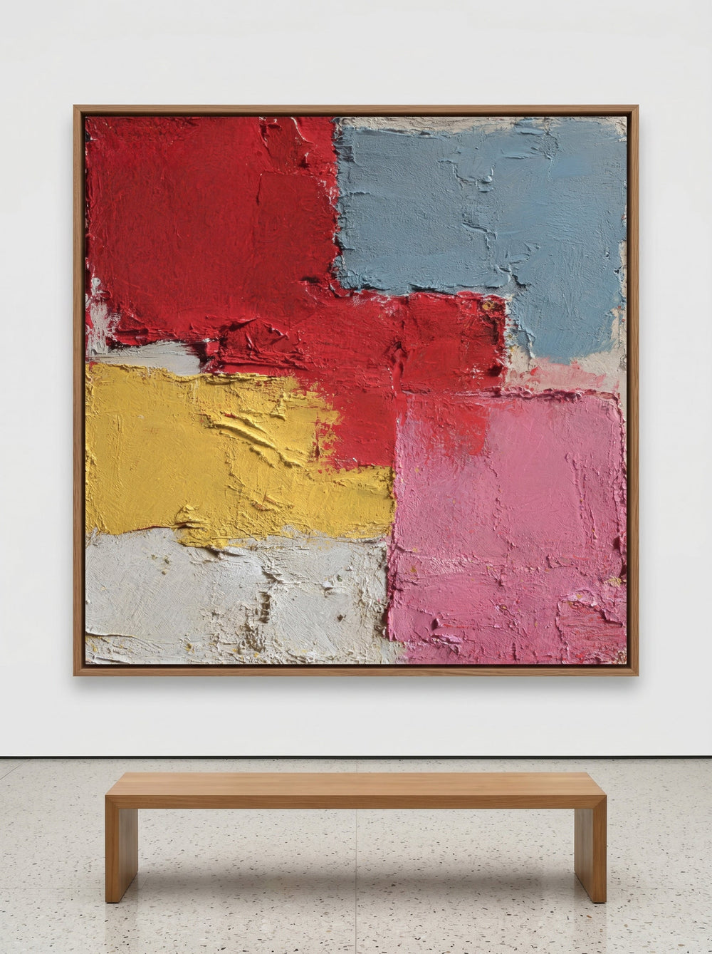 Modern Geometric Abstract Art With Rich Texture Ideal For Contemporary Lounge Wall Decor