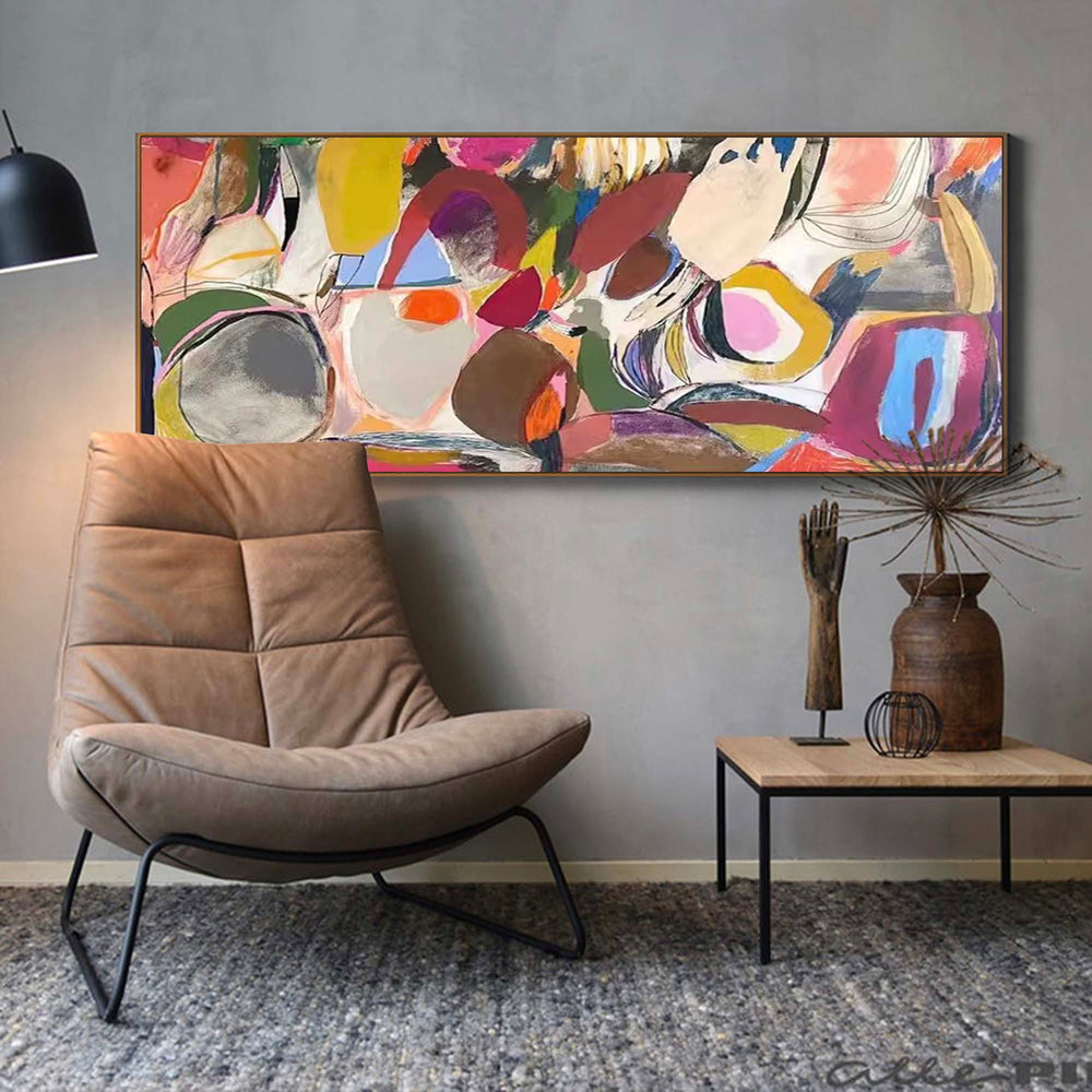 Large Abstract Colorful Painting On Canvas Modern Acrylic Painting Original Wall Art Home Decor