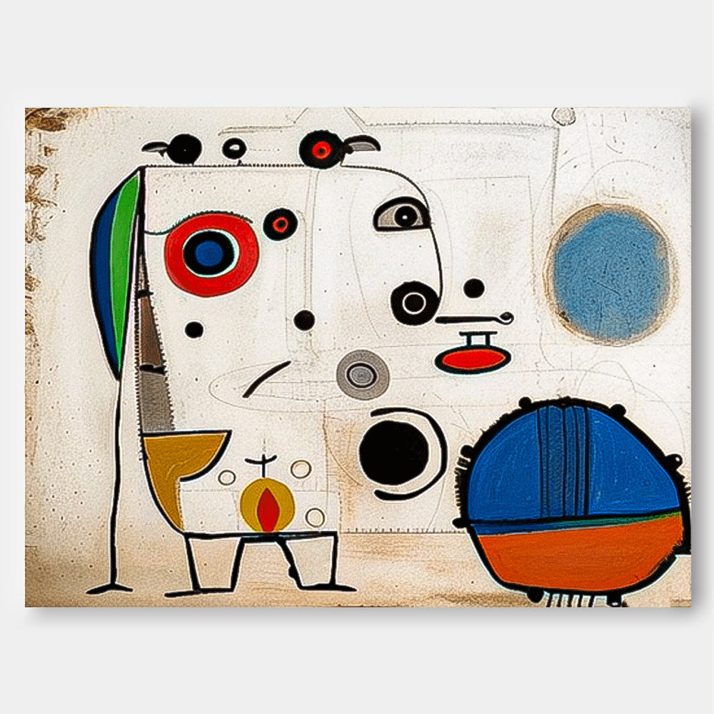 Large Color Wall Art Abstract Oil Painting Original Minimalist Cute Graffiti Abstract Artwork Decor