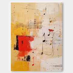 vibrant Modern Textured Oil Painting Canvas Original Graffiti Abstract Wall Art Large Yellow Oil Painting Living Room Decor 