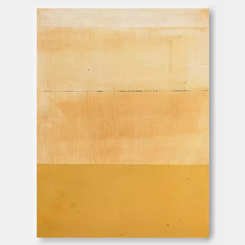 Yellow Abstract Wall Art Canvas With Frame Oil Painting Large Minimalist Oil Painting  Home Decor