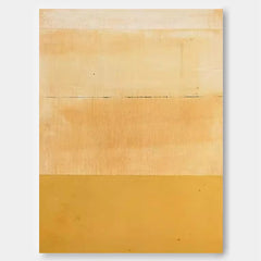 Yellow Abstract Wall Art Canvas With Frame Oil Painting Large Minimalist Oil Painting  Home Decor