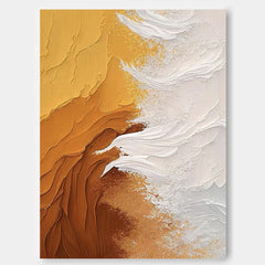 Yellow Modern Texture Oil Painting On Canvas Original Abstract Wall Art Large Texture Oil Painting Home Decor