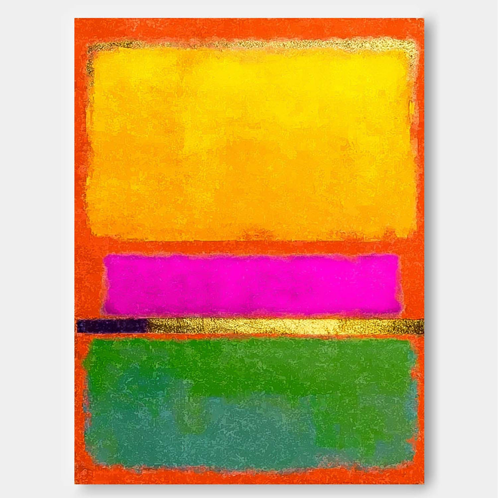 Abstract Multiple Color Splicing Acrylic painting Large Geometry Painting Framed Original Vibrant Wall Art