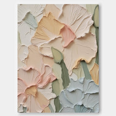 Coloeful Large Textured Floral Acrylic Painting Original Flower Wall Art Modern Painting Canvas For Living Room