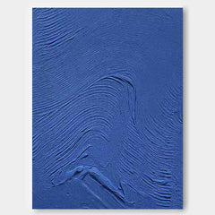 Large Wall Art Texture Minimalist Canvas Oil Painting Abstract Acrylic Painting Original Blue Artwork