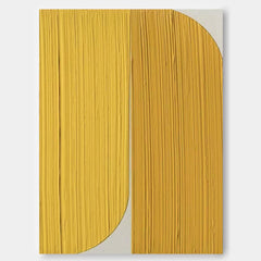 Bright Yellow Original Wall Art Texture Minimalist Oil Painting On Canvas Large Abstract acrylic painting For Living Room