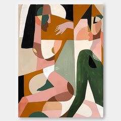 Contemporary Art Figure Large Luxury Painting Modern Abstract People Canvas Art Acrylic Wall Decor