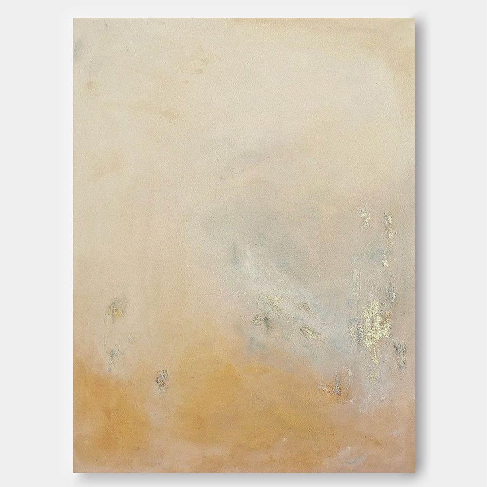 Gold Abstract Wall Art Canvas With Frame Oil Painting Large vintage Minimalist Oil Painting For Living Room