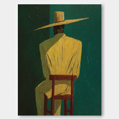 Romantic Figurative Art Palette Knife Acrylic Painting Surrealist Man Oil Painting Large Figure Wall Art Decor