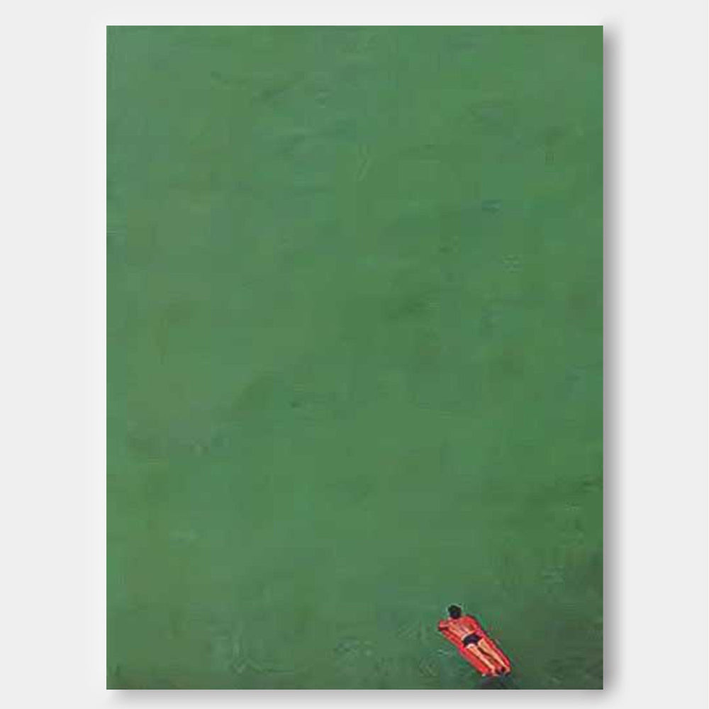 Green Minimalist Canvas Oil Painting Large Abstract Acrylic Painting Original Living Room Wall Art Decor