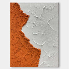 Orange Ocean Abstract Oil Painting Large Original Ocean Texture Painting Ocean Canvas Wall Art Living Room Decoration