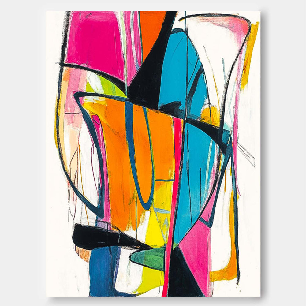 Modern Graffiti Wall Art Colorful Original Acrylic Painting Wall Art Abstract Oil Painting On Canvas