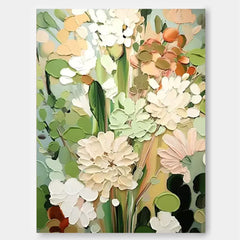 3D Floral Painting Framed Large Flower Wall Art Abstract Flower Acrylic Painting Textured Floral Painting