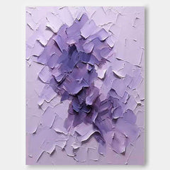 Large Modern Acrylic Painting On Canvas Purple Texture Color Block Abstract Oil Painting Original Artwork Decor