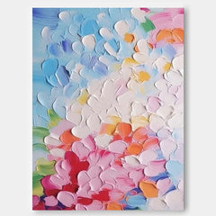 Large Modern Knife Acrylic Painting On Canvas Colorful Texture Abstract Oil Painting Original Artwork Decor