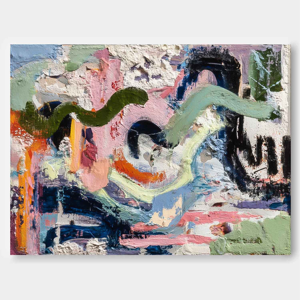 Colorful Irregular Graffiti Artwork Abstract Oil Painting Texture Acrylic painting Original Wall Art
