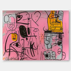 Original Graffiti Wall Art Vibrant Pink Buy Abstract Paintings Online Large interesting Abstract Oil Painting For Living Room